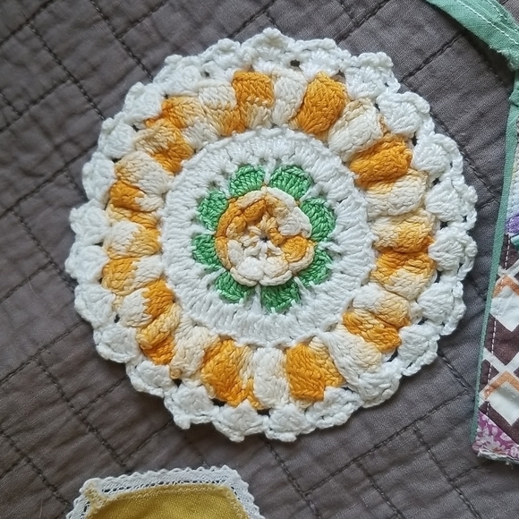 Bundle of Six Vintage Tea Kettle Teapot Table Protectors Tea Cozy - Picture 2 of 7